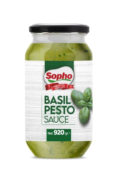 SOPHO Fesleğen Pesto Sos 920g | Taze Fesleğenli Özel İtalyan Sos