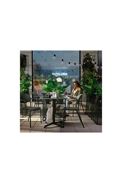 IKEA balkon masası , parlak koyu yeşil, 70x70 cm