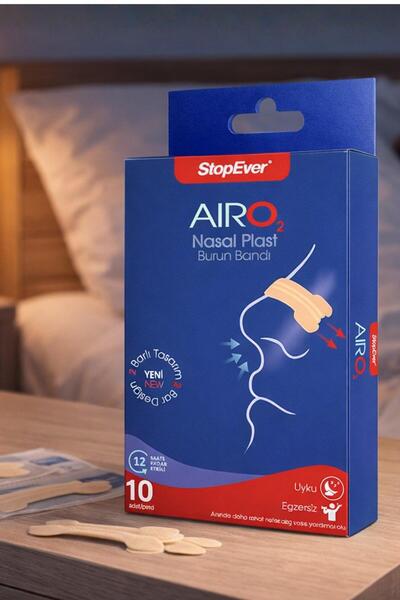 StopEver Air O2 Nasal Plast Burun Bandı 10'lu