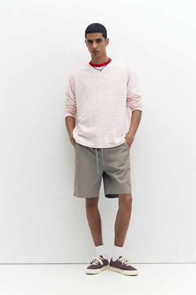 Pull & Bear Lastikli belli bermuda