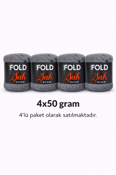 BD fold yarn Şah - Medium Gray 106S - Sequin Yarn 50 Gr 125 Mt Knitting Yarn ...