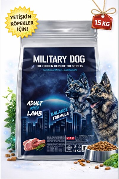 Military Dog Kuzu Etli Yetişkin Köpek Maması 15 KG (Özel Kolili Gönderim - Ha...
