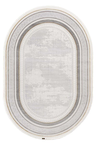 Karmen Halı Trend Tr003s Oval Bej Akrilik Pamuk Modern Yumuşak Mutfak Yatak O...