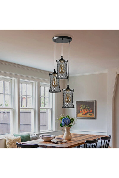 Grecia Modern triple pendant lamp, black, classic design, multi-position | He...