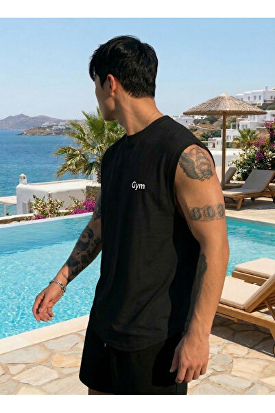 BUWOM Ανδρικό μπλουζάκι GYM με στάμπα και λαιμόκοψη ποδηλάτου