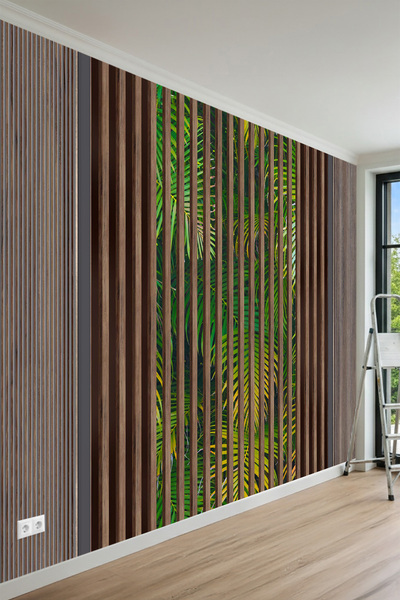 MİRAZAWALL Sanatsal Çiçek Desenli ve Pastel Tonlu Desenli Tek Parça Tekstil D...