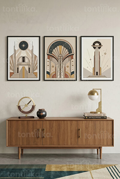 Tontilika Σετ ζωγραφικής τέχνης Art Deco και Cosmic Reflections με 3 ξύλινα π...