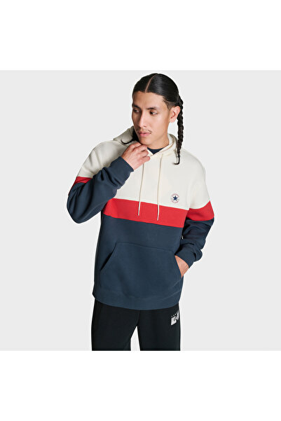 Converse Color Block Pullover Erkek Lacivert Sweatshirt