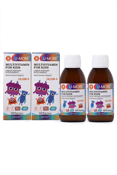 UMore 2'li Gelişim Paketi - Çocuklar İçin Multivitamin & Kalsiyum Şurubu 150 ...