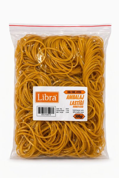Libra 500 gr İnce Ambalaj Lastiği 50 mm Doğal Kauçuk Paketleme Lastiği