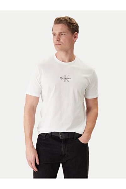 Calvin Klein BEYAZ LOGOLU ERKEK T-SHIRT