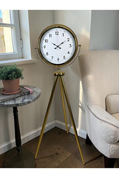 Leyaton Royal Gold Tripod Stand Decorative Clock Rvryt-Rs345
