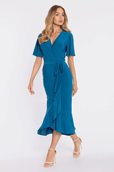 Made of Emotion Midi wrap dress with ruffle and ruching - large