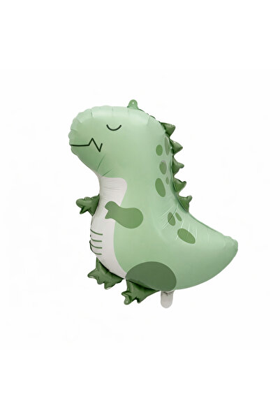 Parti dolabı Retro Green Cute Dinosaur Foil Balloon, Children's Birthday Dino...