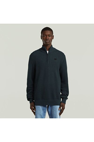 G-STAR RAW ملابس تريكو رجالية بشعار أزرق داكن