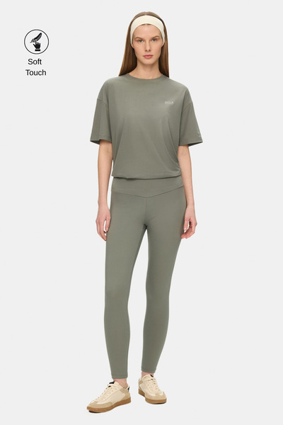 UCLA CHERIE Adaçayı ملمس ناعم قماش مودال قماش مطبوع عالي الخصر جيب مخفي بنطلو...