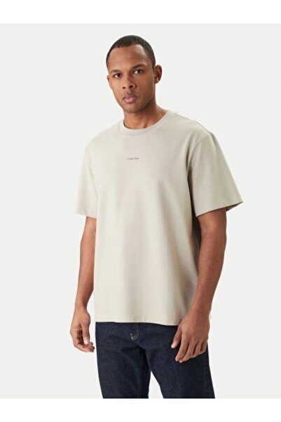 Calvin Klein تي شيرت رجالي بني اللون LV04LC241G2F3_SS STRETCH COTTON PIQ