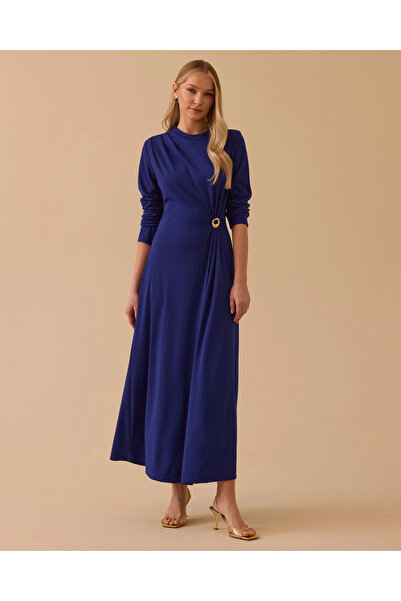 SCL Metal Aksesuarlı Uzun Kollu Elbise