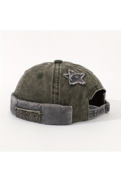 Rupen Kraft Adjustable Vintage Cap Washable Skullcap Hat Distressed Cap Distr...