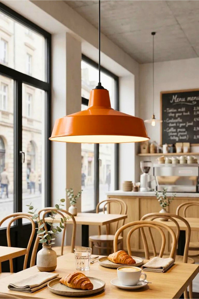 HOMİNG Northe Retro Turuncu İskandinav Sarkıt Cafe Restoran Ev Ofis