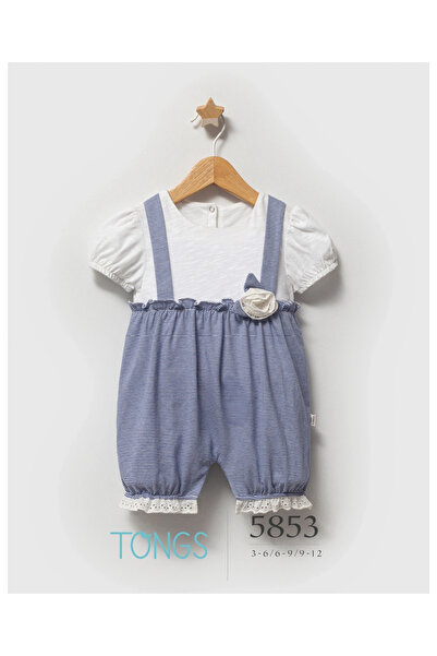 Tongs Baby جمبسوت للفتيات الصغيرات Sailing Girl مخطط باللون الأزرق 5853