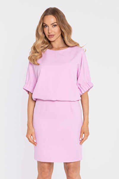 Made of Emotion Mini dress with wide top and back slit - candy pink