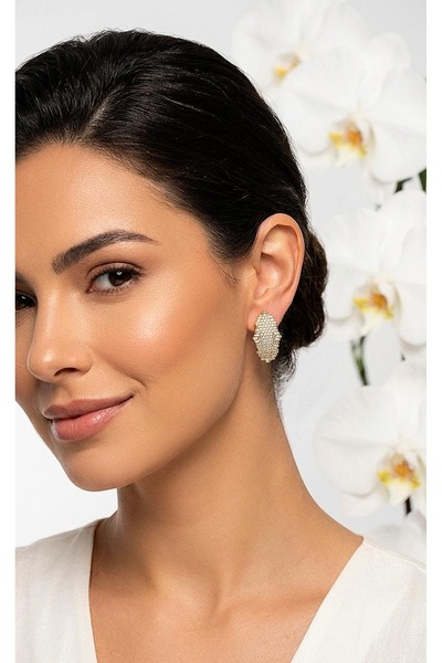ZENA ACCESSORİES Nova Gold Steel Earrings