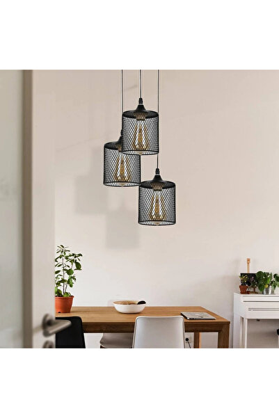 Grecia Modern triple black pendant chandelier with a classic design | The pro...