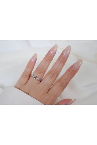 ATELİER TUĞBA Yzk343 Three-Band Wrap-Around Adjustable Ring Silver