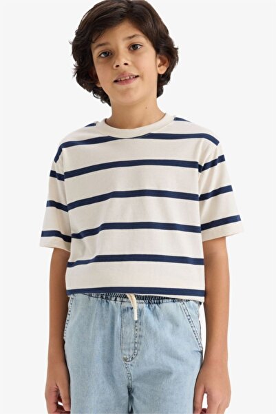 DeFacto Boy's T-Shirt D7864A8/In245 Indigo