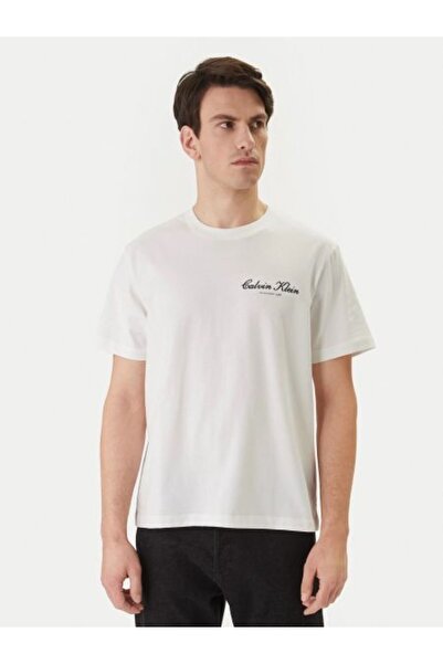 Calvin Klein White Logo Men's T-Shirt