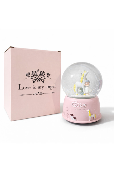 Toyska Unicorn Figürlü Kurmalı Müzikli Kar Küresi