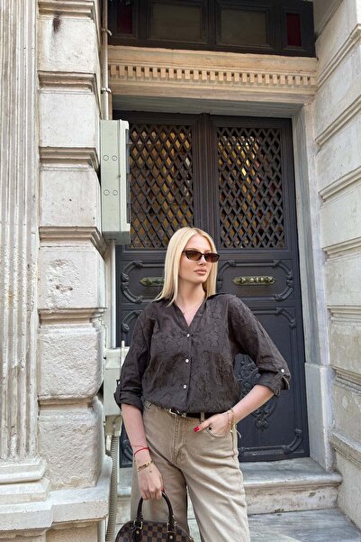 lizge giyim SELF PATTERNED SHIRT