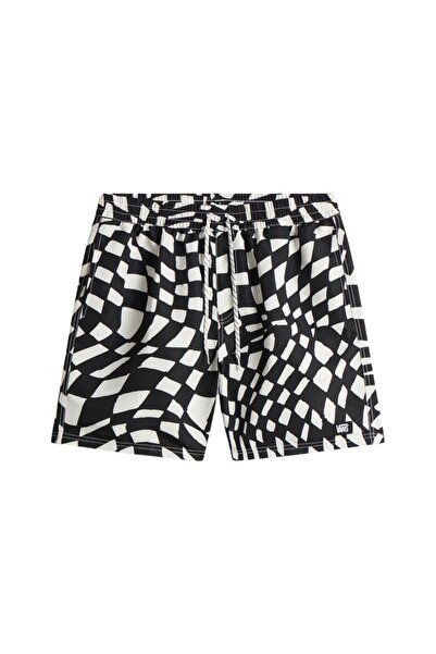 Vans 000SQDY281-R Primary II Ελαστικό Τυπωμένο Boardshort Ανδρικό Μαγιό Μαύρο