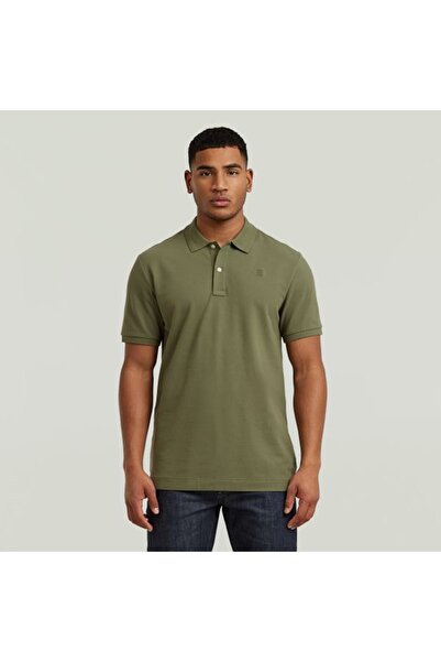 G-STAR RAW Men's Polo T-Shirt with Green Logo