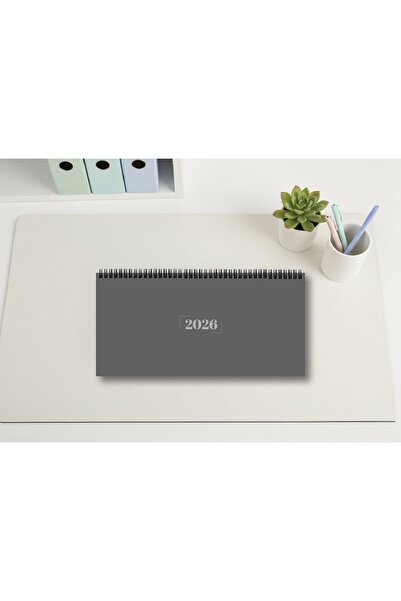Lizy 2026 Masaüstü Takvim – 16x33 cm, Trend Renk Masa Sümeni