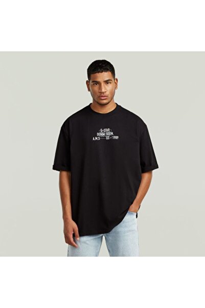 G-STAR RAW SİYAH BASKILI ERKEK T-SHIRT