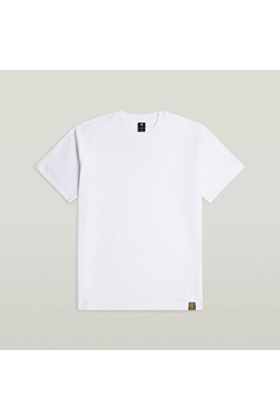 G-STAR RAW BEYAZ LOGOLU ERKEK T-SHIRT