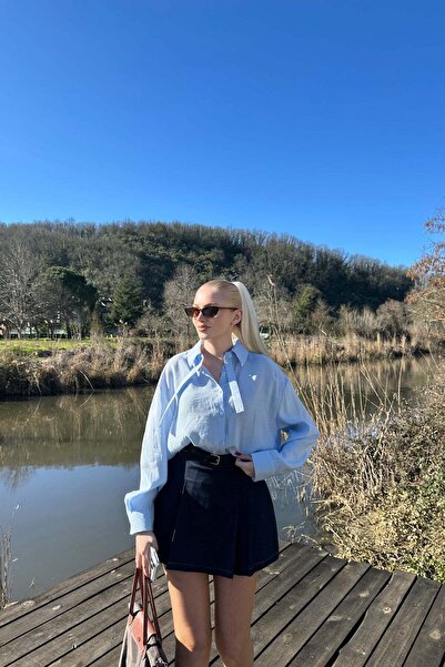 lizge giyim Fyonk Detailled Six-Attachment Modal Shirt