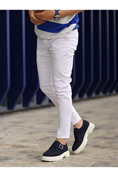 Serhat Özköroğlu Lfr-F141 Suet Merdane Shoes Navy Blue