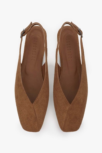 Shoeberry Kadın Noya Taba Süet Babet