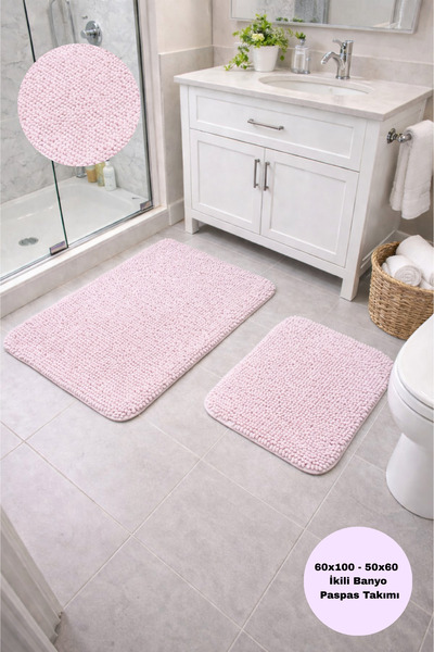 Modernsoft Velisse Pudra Yumuşak Dokulu Pamuklu Kaymaz Taban Modern Makinede ...