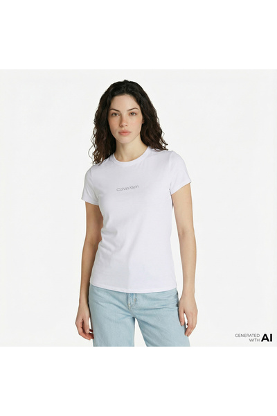 Calvin Klein Kadın Siyah T-Shirt