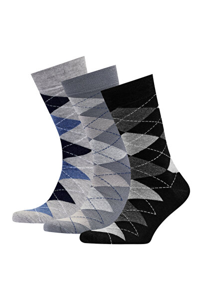 VARDAR SOCKS Stitch-Free Bamboo Socks Jacquard Mixed Colors Diamond Patterned...