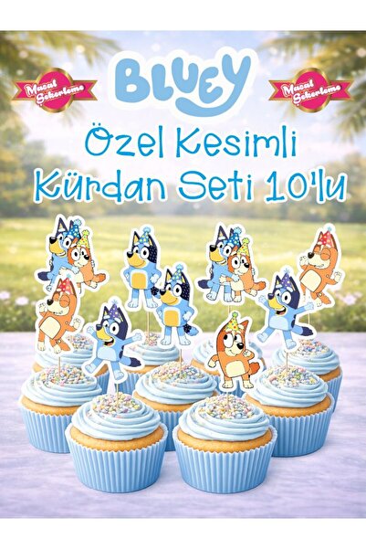 Masal Şekerleme Bluey Kürdanlı Süsleme Seti