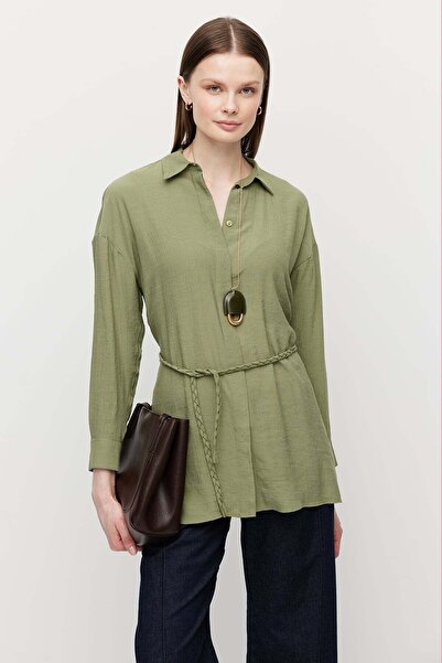 PAULMARK Women's Belted Shirt Tunic