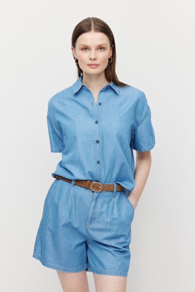 PAULMARK Women's Oversized Denim Shirt