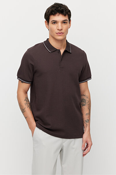 PAULMARK Ανδρικό μπλουζάκι με λαιμόκοψη πόλο ραφές σε αντίθεση