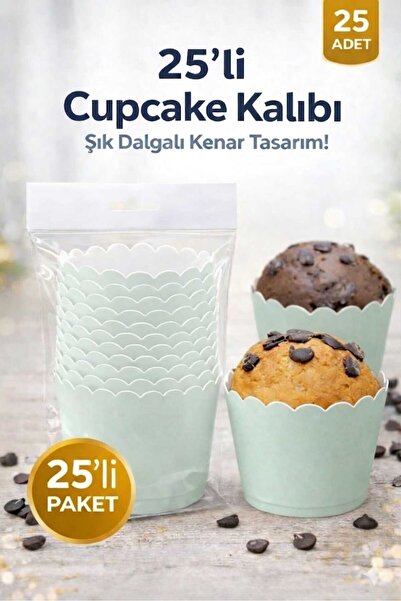 PartyExpress Cupcake Kalıbı & Kek Kapsülü & Muffin Kek Kalıbı & 25 Adet - Min...