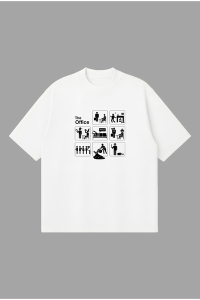 PURE POWER The Office Boxy Fit Oversized Unisex 100% Cotton-Pack T-Shirt – Pr...